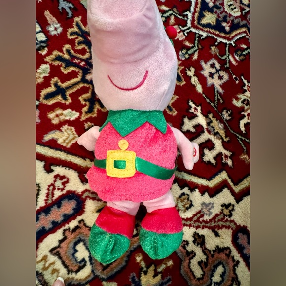 Gemmy Peppa Pig Plush Animated Musical Christmas - elf dress, hat, shoes - Picture 7 of 9